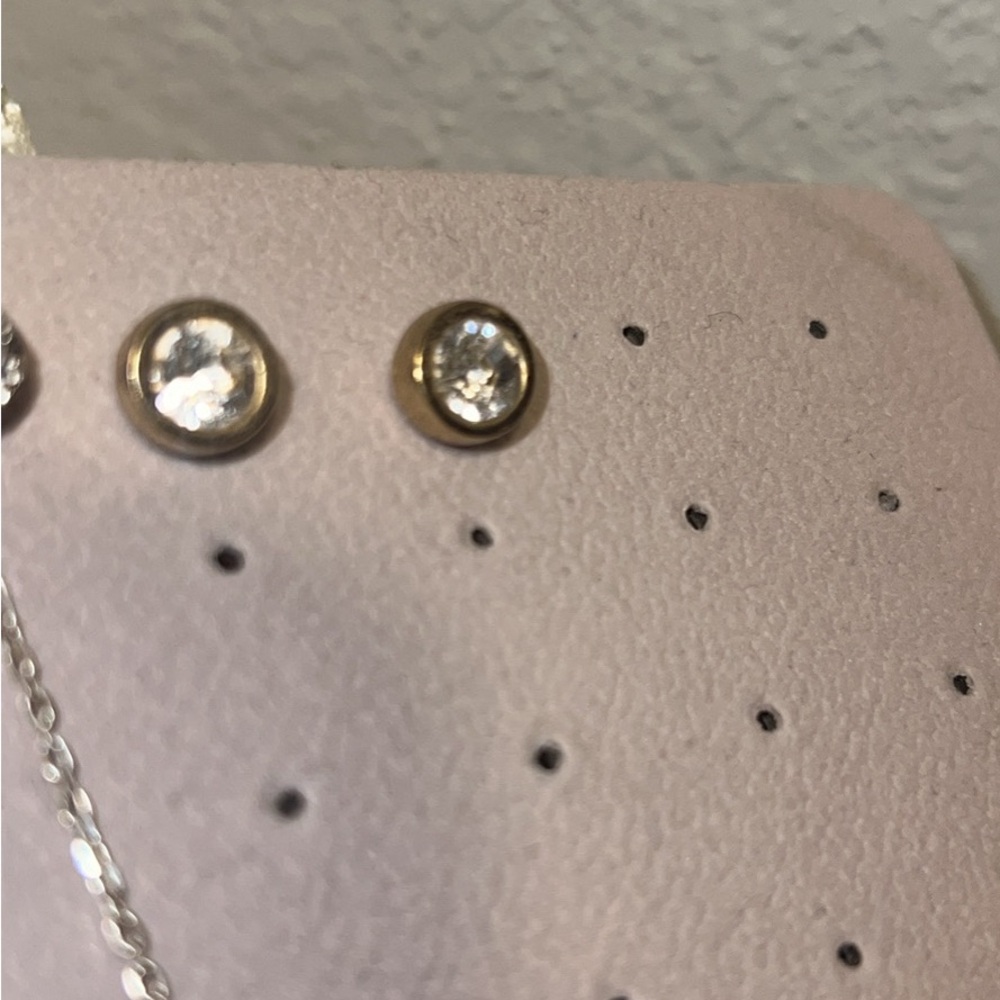 Swarovski Gold and Clear Crystal Earrings